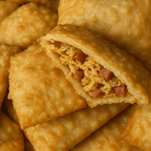 Pastelzinho frito frango com bacon